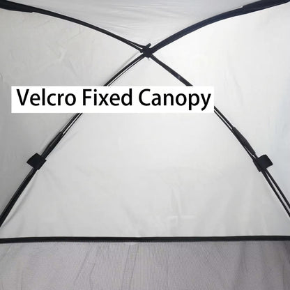 Outdoor Elevated Dog Bed with Sunshade Canopy – Waterproof, Anti-Moisture Tent Dog Bed for Spring &amp; Summer | Raised Pet Cot for Large Dogs, Travel &amp; Camping