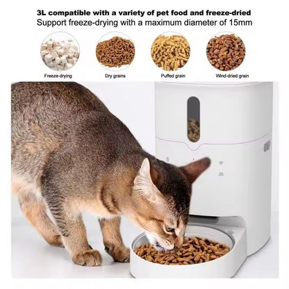 Smart Automatic Pet Feeder with WiFi APP Control | Dual Bowls | 3L / 6L Large Capacity | Cats & Dogs