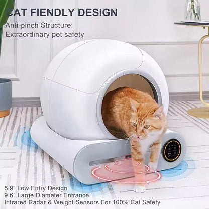 Automatic Self-Cleaning Cat Litter Box | Smart Odor Control | Large Capacity APP-Connected Cat Toilet
