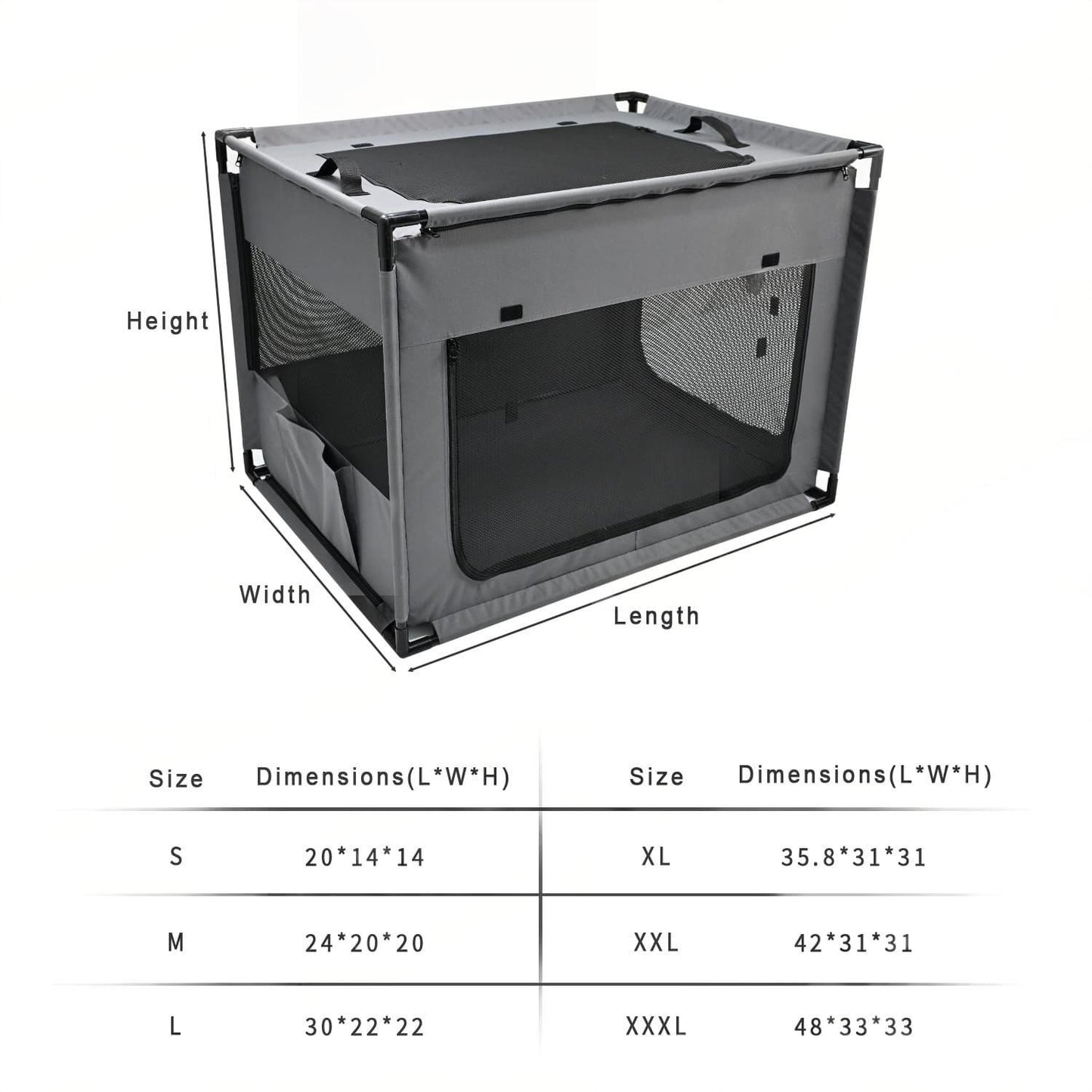 Extra Large Detachable Pet Crate | Foldable Oxford Dog & Cat Whelping Box | Heavy-Duty Indoor & Outdoor Kennel for Medium, Large & Multiple Pets