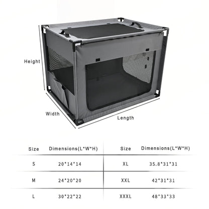 Extra Large Detachable Pet Crate | Foldable Oxford Dog & Cat Whelping Box | Heavy-Duty Indoor & Outdoor Kennel for Medium, Large & Multiple Pets