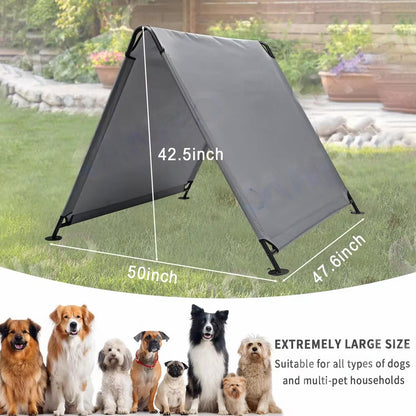 Outdoor Dog Sunshade Tent – Portable Waterproof Pet Canopy Shelter | Removable Triangular Shade for All Pets