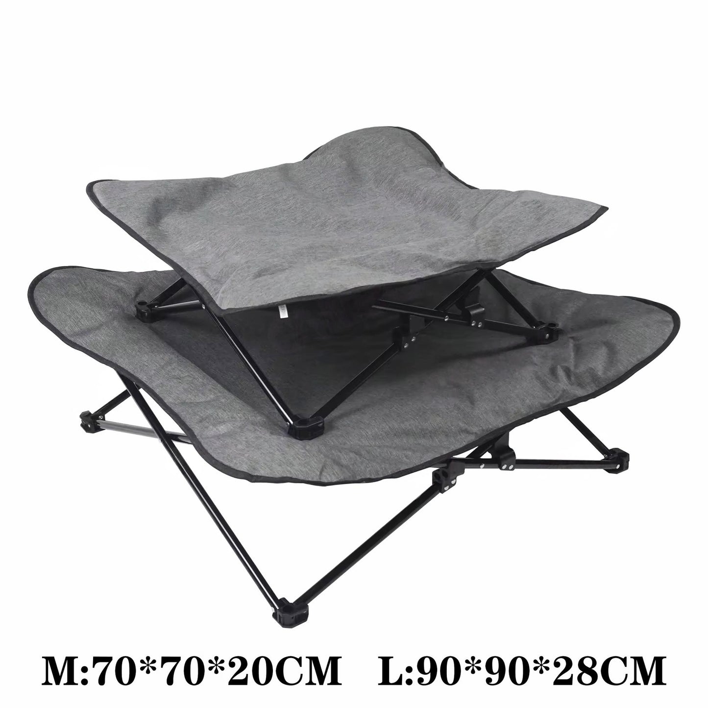 Foldable Elevated Dog Bed | Washable Oxford Cloth Pet Cot | Sturdy Iron Frame Dog Lounger for Indoor & Outdoor Use