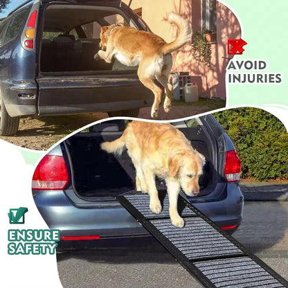Foldable Felt Dog Car Ramp | Portable Non-Slip Pet Ladder for SUVs, Trucks & Indoor Use