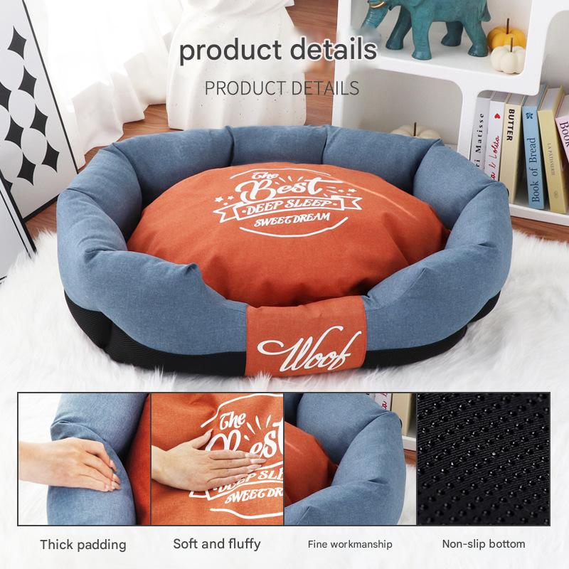 Luxury Teflon Pet Bed | Washable Dog Sofa & Cat Nest | Anti-Stain, Durable & Comfortable Pet House for Cats & Small Dogs