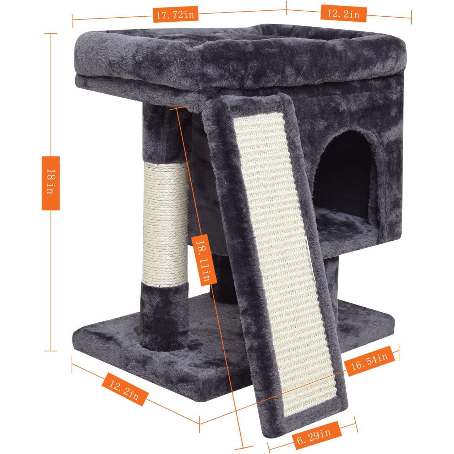Multi-Functional Cat Nest & Climbing Tower with Scratching Board – Space-Saving All-Season Pet Home