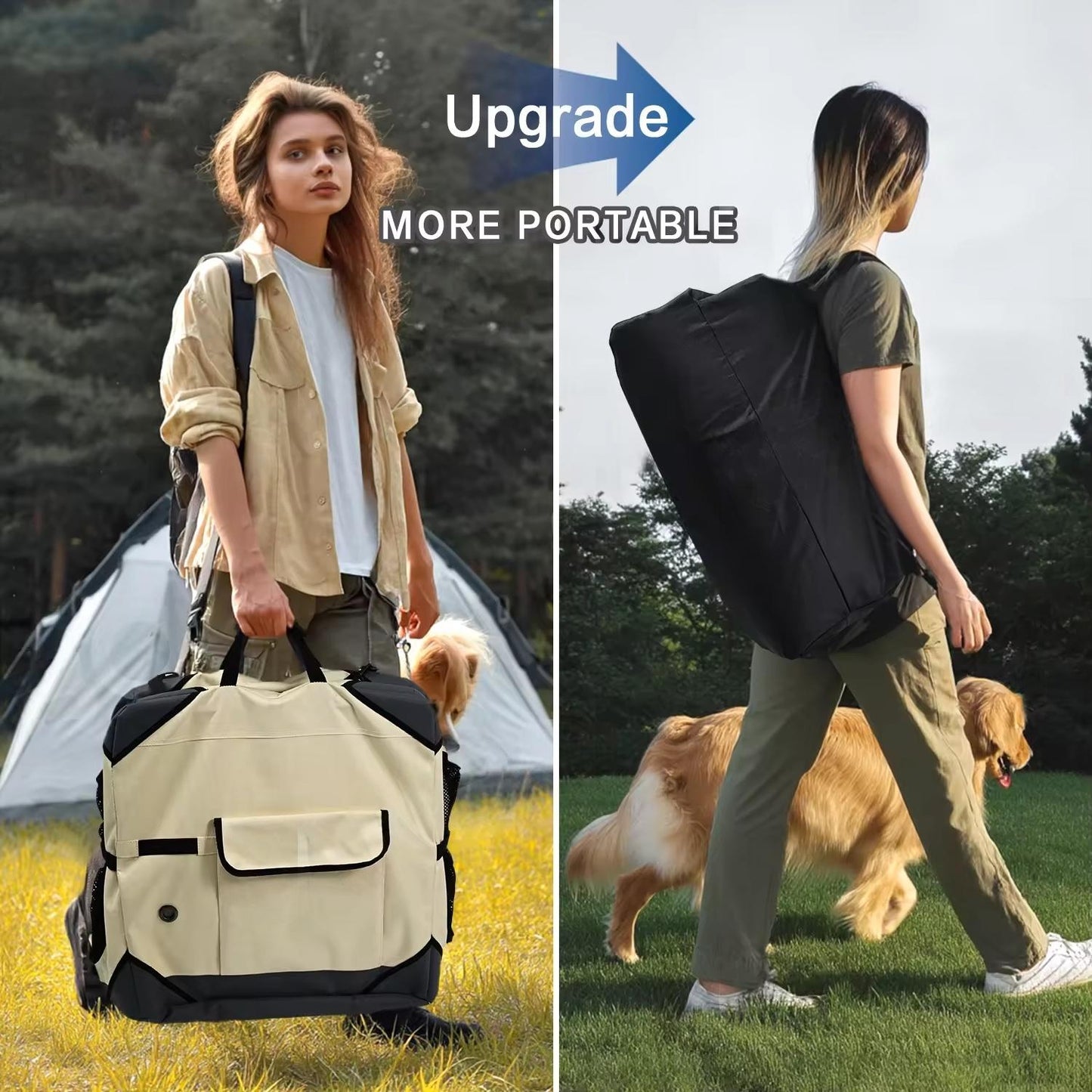 Portable Foldable Pet Travel Crate | Handheld Dog & Cat Carrier | Indoor & Outdoor Pet Cage | Cross-Border Travel Kennel