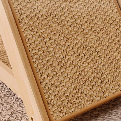 Vertical Sisal Cat Scratcher with Bed | Solid Wood Cat Tree Tower with Hammock & Ramp | Durable Multi-Functional Cat Furniture – Space Saving Design