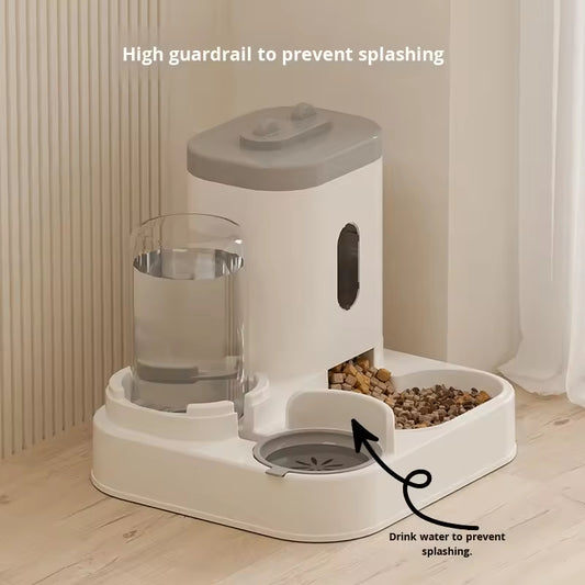 2-in-1 Automatic Pet Feeder with Water Dispenser | Large Capacity Food & Water Bowl for Cats & Dogs