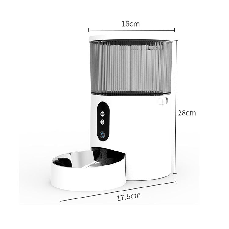 Automatic Pet Feeder with HD Camera & Voice | Smart Cat & Dog Feeder | APP Control, Scheduled Feeding, 3L Large Capacity