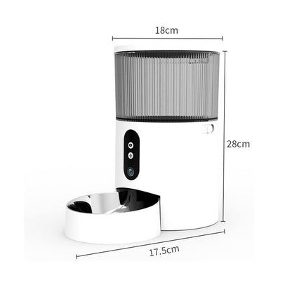 Automatic Pet Feeder with HD Camera & Voice | Smart Cat & Dog Feeder | APP Control, Scheduled Feeding, 3L Large Capacity