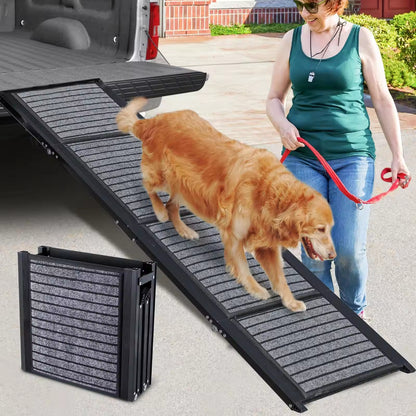 Foldable Felt Dog Car Ramp | Portable Non-Slip Pet Ladder for SUVs, Trucks & Indoor Use
