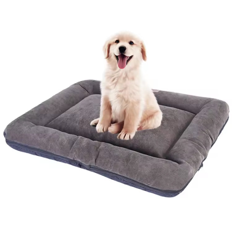 Corduroy Pet Bed Mat – Washable, Breathable & Warm Dog Cushion | All-Season Cozy Pet Bed for Small to XXL Dogs
