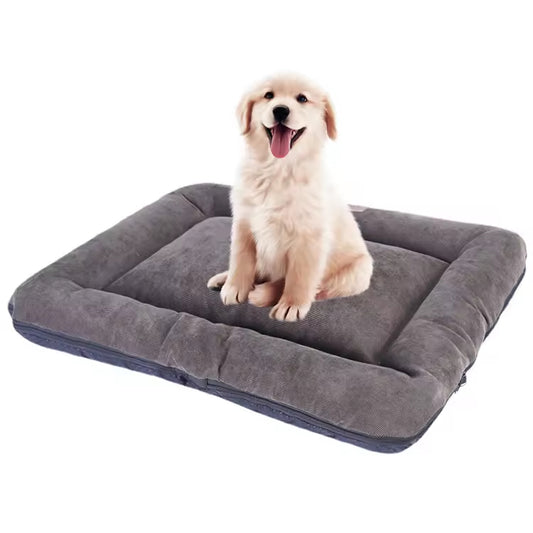 Corduroy Pet Bed Mat – Washable, Breathable & Warm Dog Cushion | All-Season Cozy Pet Bed for Small to XXL Dogs