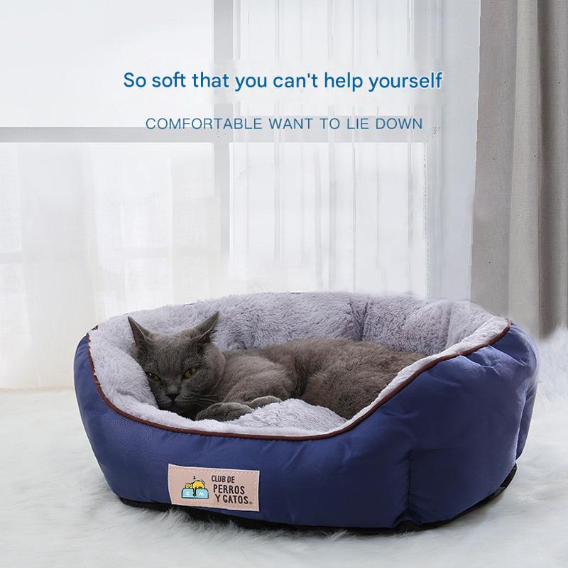 Plush Pet Bed Egg Tart Design – Winter Warm Cat Nest & Dog Bed | Cozy, Anti-Slip, Washable & Breathable Cushion for Small, Medium & Large Pets