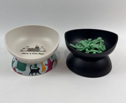 OEM/ODM Bamboo Pet Feeding Bowls | Eco-Friendly | Customizable Colors & Patterns | Protect Cat’s Neck