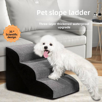 Pet Stairs for Small Dogs & Cats | Anti-Slip Washable Dog Ramp Steps for Bed & Sofa | Orthopedic Pet Ladder for Elderly Pets