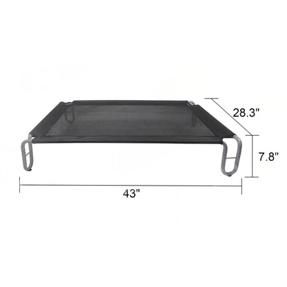 Outdoor Elevated Dog Bed | Waterproof & Chew-Resistant Pet Cot | Detachable Iron Frame with Teslin Mesh | Raised Cooling Dog Cot for Small, Medium & Large Dogs