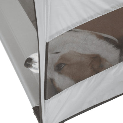 Outdoor Elevated Dog Bed with Sunshade Canopy – Waterproof, Anti-Moisture Tent Dog Bed for Spring &amp; Summer | Raised Pet Cot for Large Dogs, Travel &amp; Camping