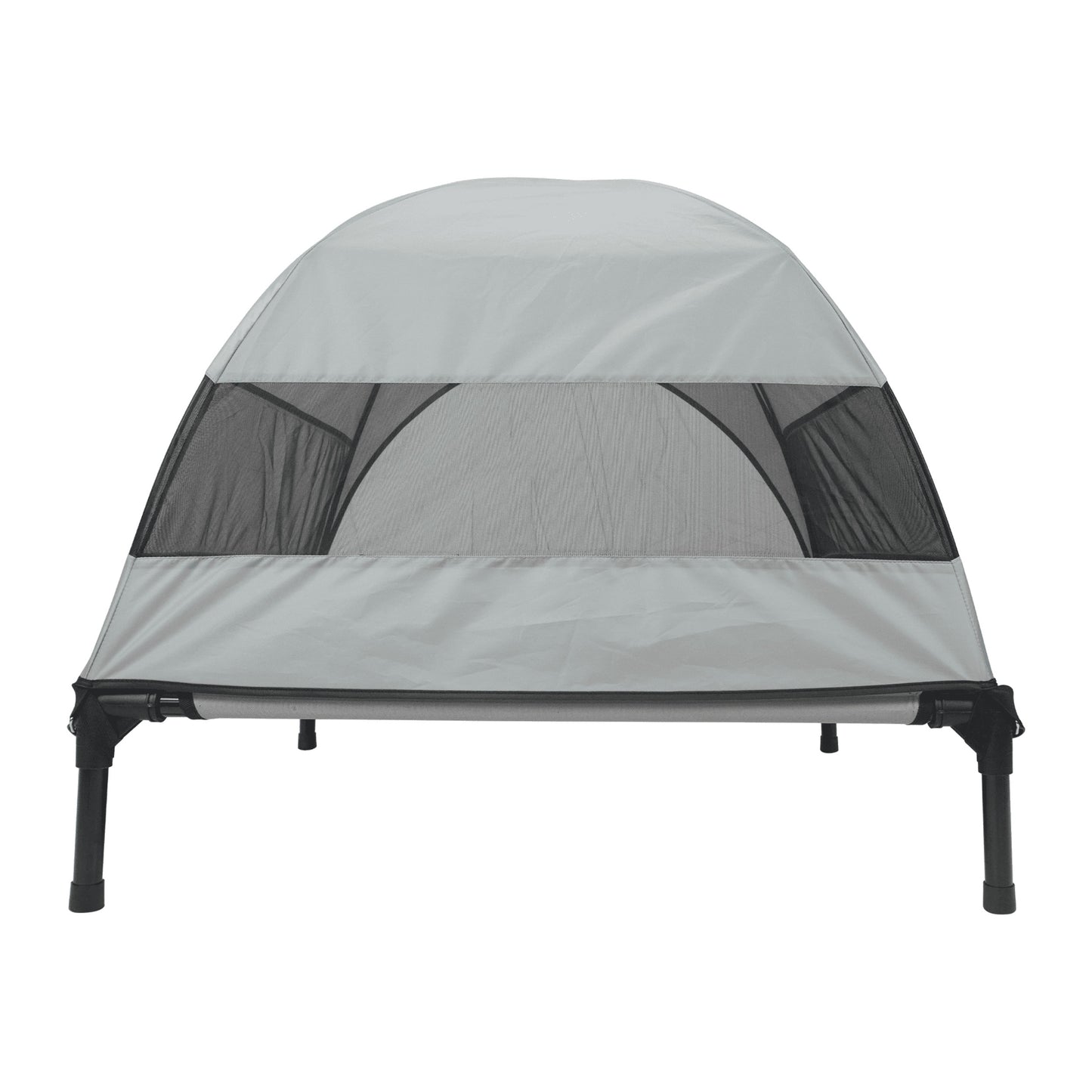 Outdoor Elevated Dog Bed with Sunshade Canopy – Waterproof, Anti-Moisture Tent Dog Bed for Spring &amp; Summer | Raised Pet Cot for Large Dogs, Travel &amp; Camping