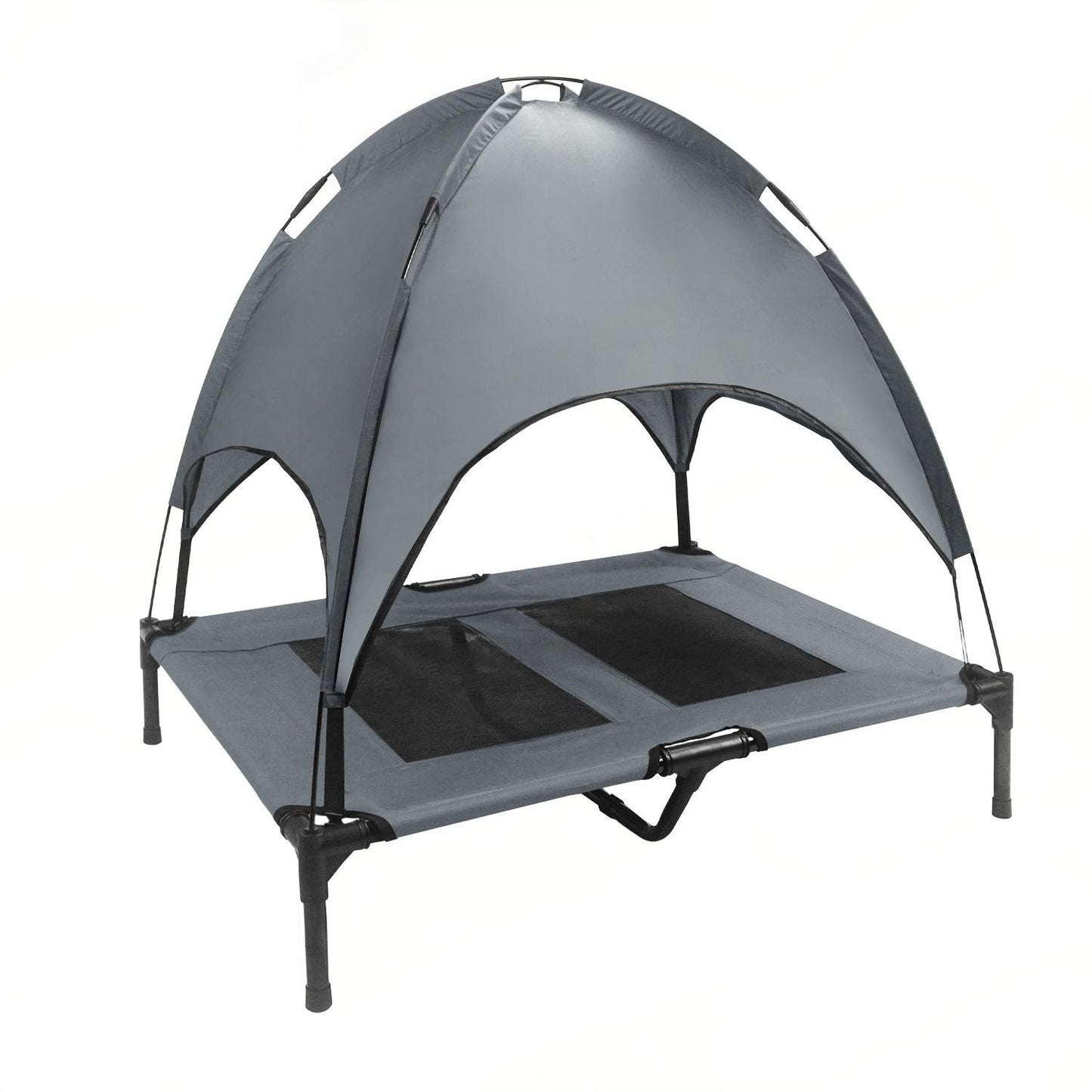 Outdoor Elevated Pet Bed with Removable Sunshade & Tent Top – Waterproof Oxford Fabric for Dogs | Portable, Durable & Comfortable