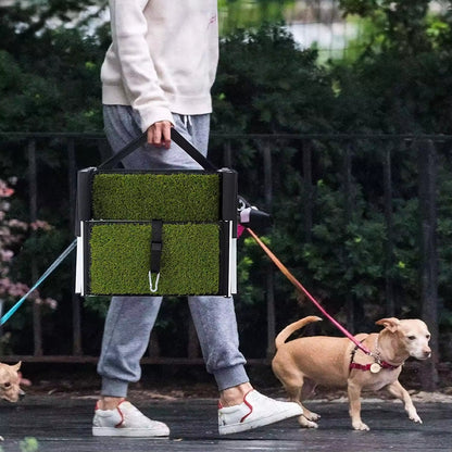 Heavy-Duty Outdoor Pet Ladder | Non-Slip Artificial Grass Stairs for Cars, Trucks & SUVs | Foldable, Portable & Sturdy Dog Ramp