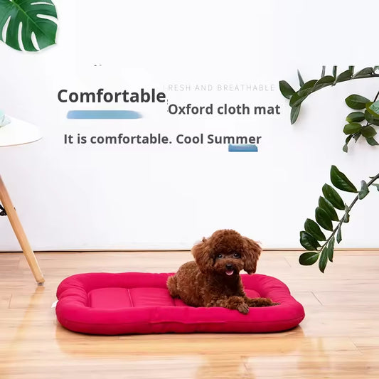 Oxford Waterproof Pet Bed Mat | Anti-Scratch, Easy-to-Clean Dog & Cat Sleeping Pad | Durable Oxford Cloth Pet Cushion for All Seasons
