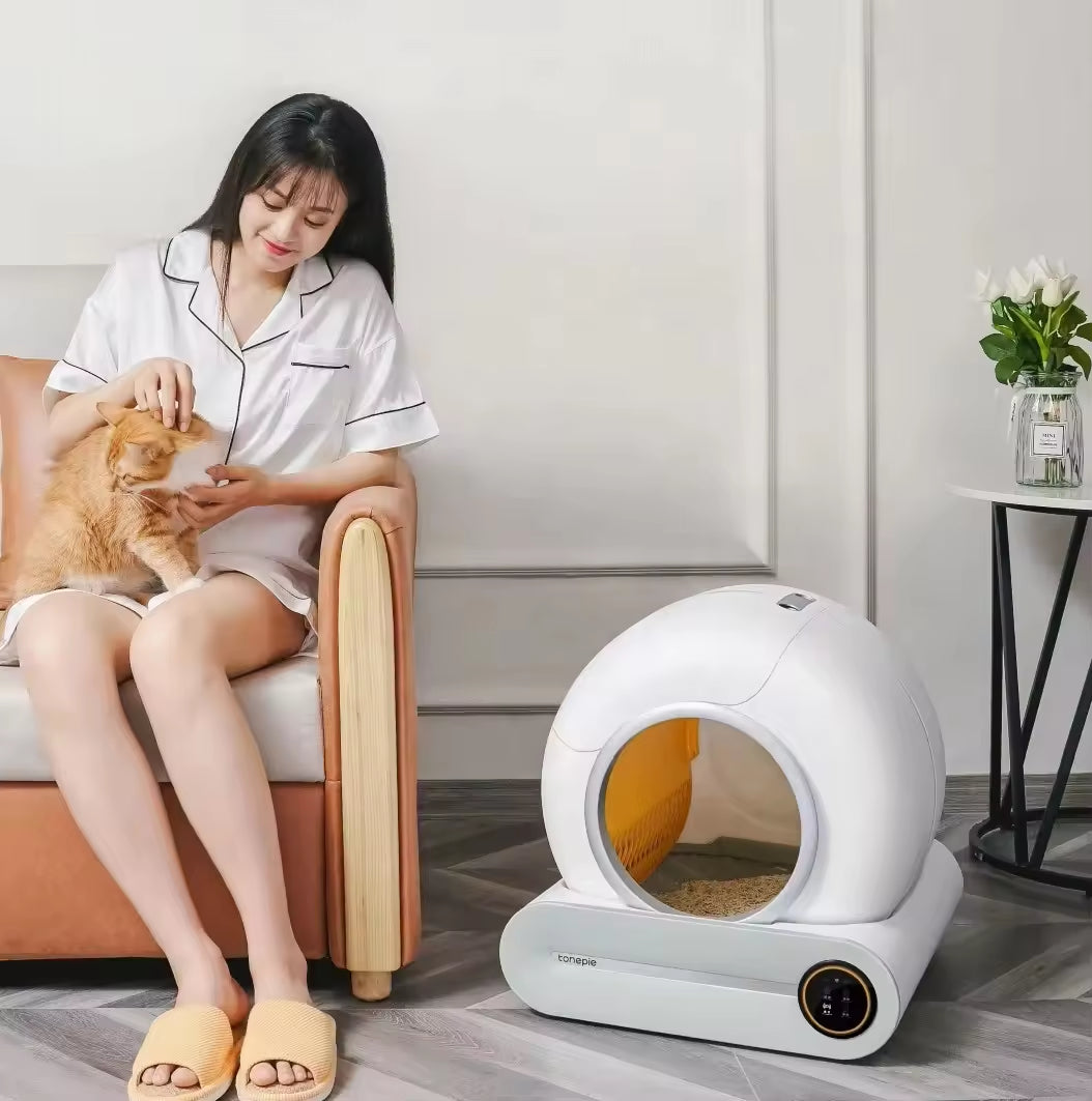 Automatic Self-Cleaning Cat Litter Box | Smart Odor Control | Large Capacity APP-Connected Cat Toilet