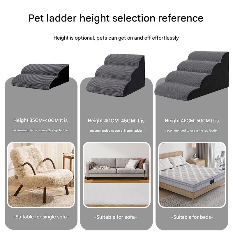 Pet Stairs for Small Dogs & Cats | Anti-Slip Washable Dog Ramp Steps for Bed & Sofa | Orthopedic Pet Ladder for Elderly Pets