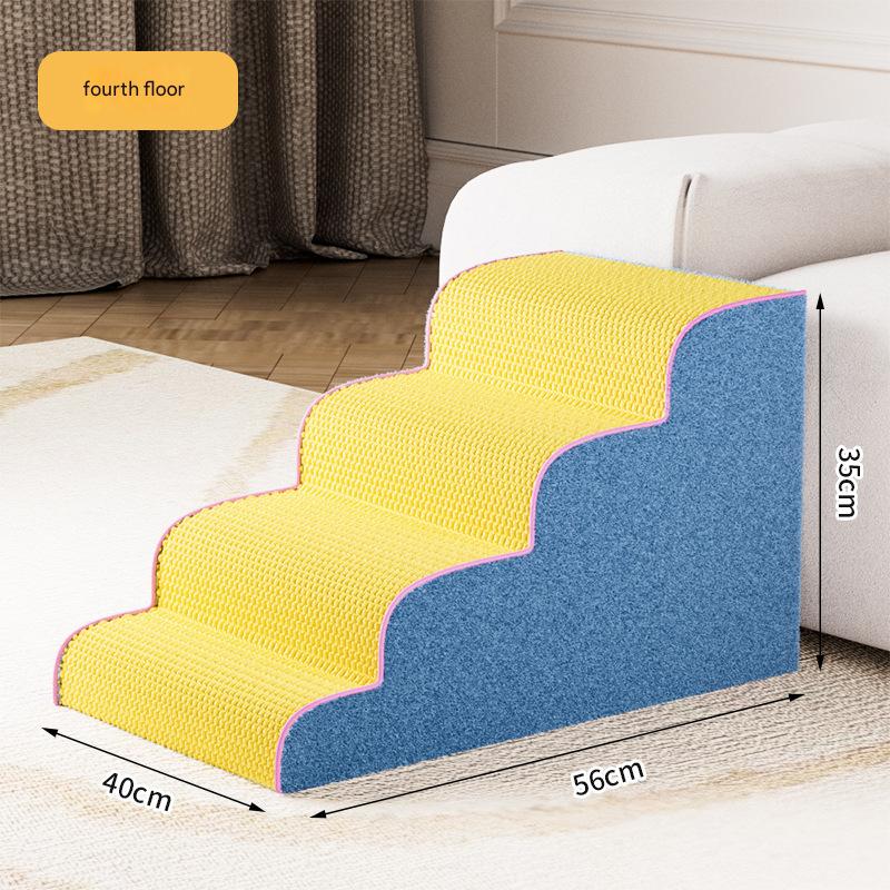 Pet Stairs for Small Dogs & Cats | Anti-Slip Washable Pet Ramp | 3/4/5 Steps Bed & Sofa Ladder