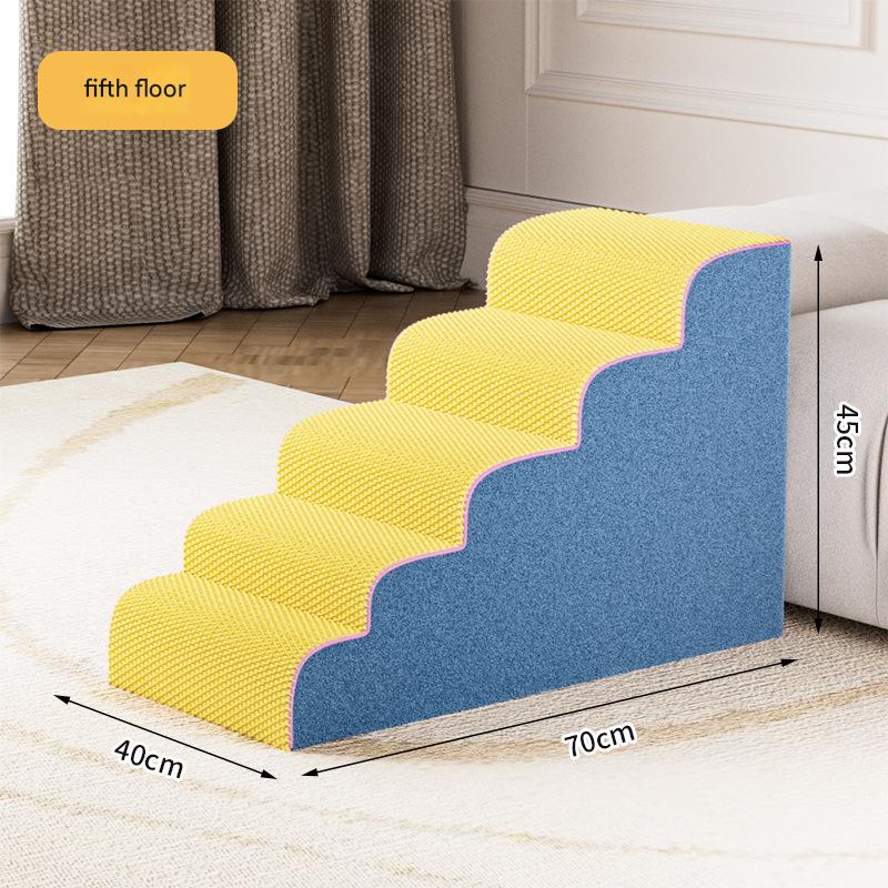 Pet Stairs for Small Dogs & Cats | Anti-Slip Washable Pet Ramp | 3/4/5 Steps Bed & Sofa Ladder