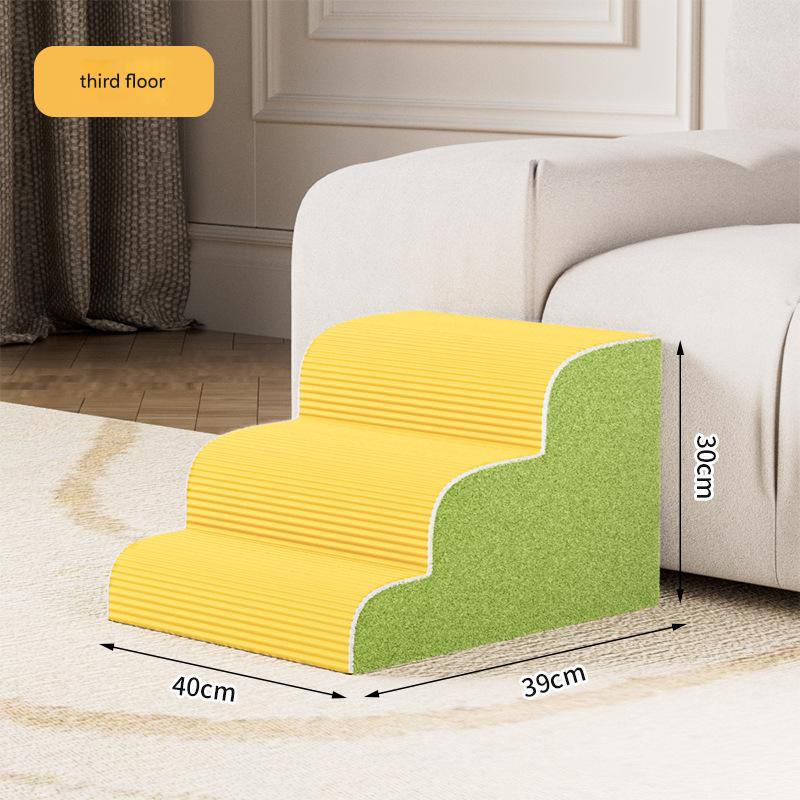 Pet Stairs for Small Dogs & Cats | Anti-Slip Washable Pet Ramp | 3/4/5 Steps Bed & Sofa Ladder