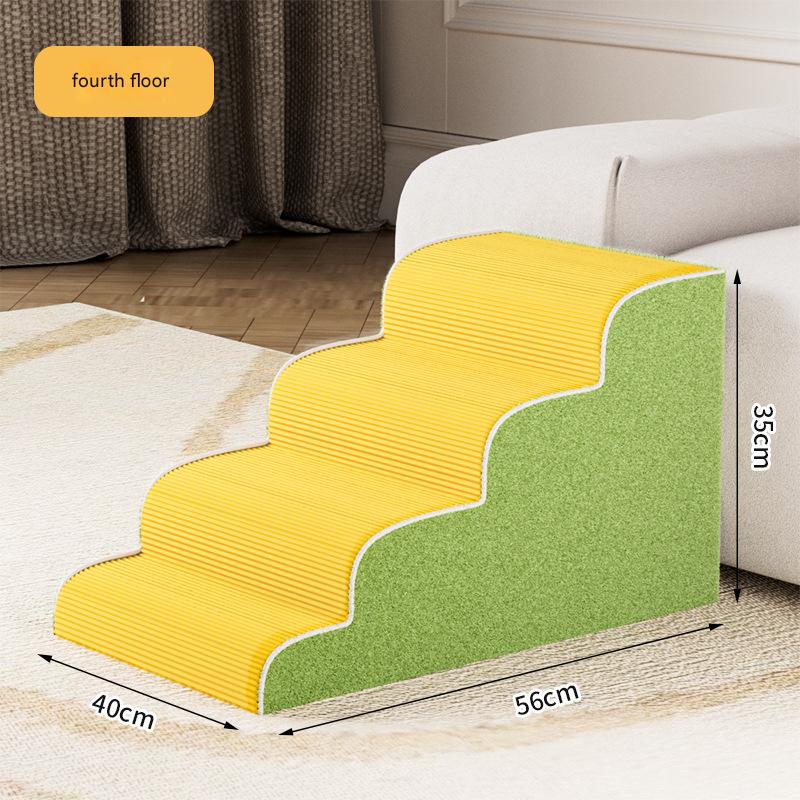 Pet Stairs for Small Dogs & Cats | Anti-Slip Washable Pet Ramp | 3/4/5 Steps Bed & Sofa Ladder