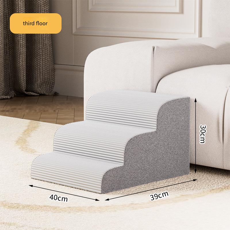 Pet Stairs for Small Dogs & Cats | Anti-Slip Washable Pet Ramp | 3/4/5 Steps Bed & Sofa Ladder