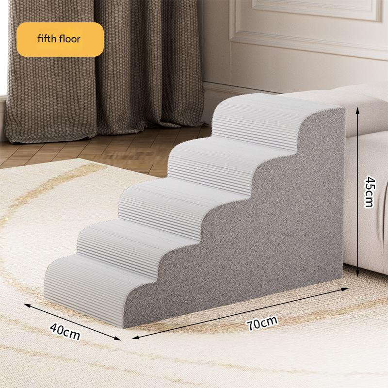 Pet Stairs for Small Dogs & Cats | Anti-Slip Washable Pet Ramp | 3/4/5 Steps Bed & Sofa Ladder