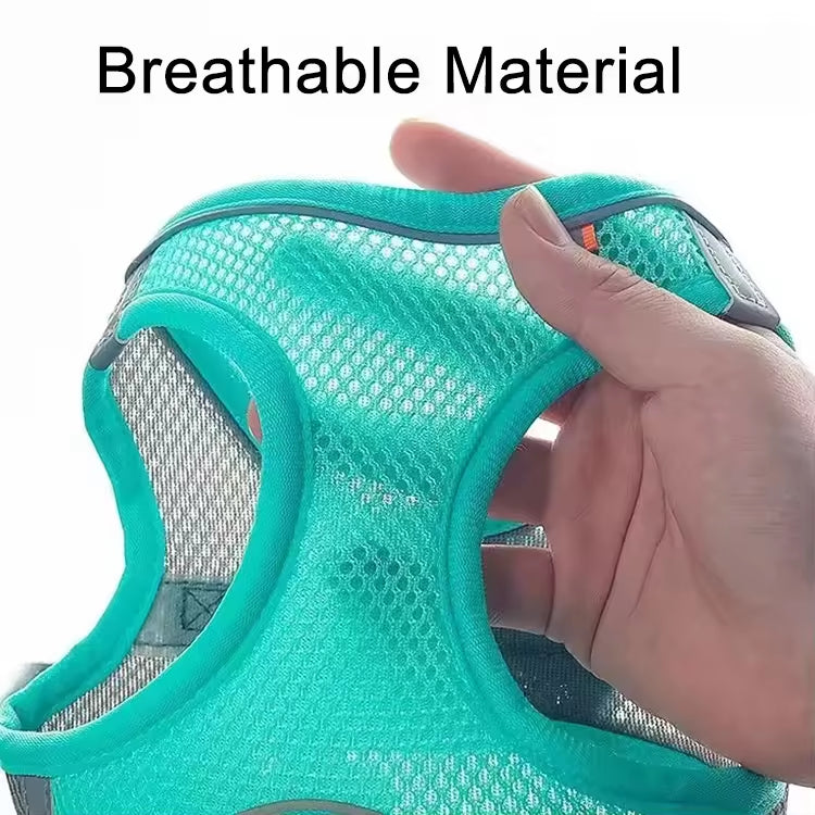 Adjustable Vest Dog Harness with Leash – Escape-Proof & Comfortable for Small Dogs & Cats