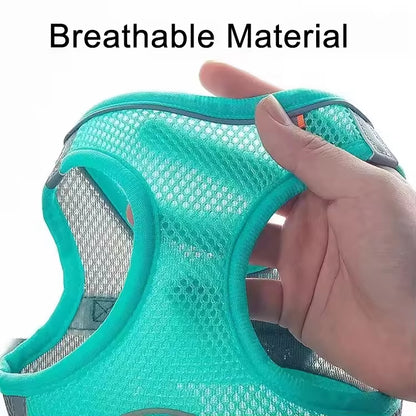 Adjustable Vest Dog Harness with Leash – Escape-Proof & Comfortable for Small Dogs & Cats