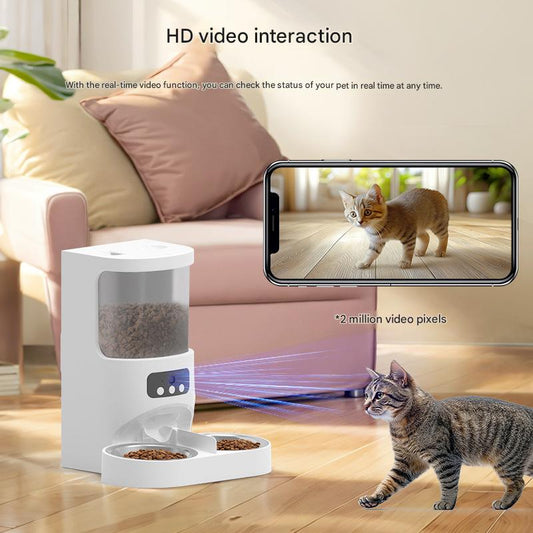 Automatic Pet Feeder with Timer & Portion Control | Smart Cat & Dog Food Dispenser | 4L Capacity | APP Control & Camera
