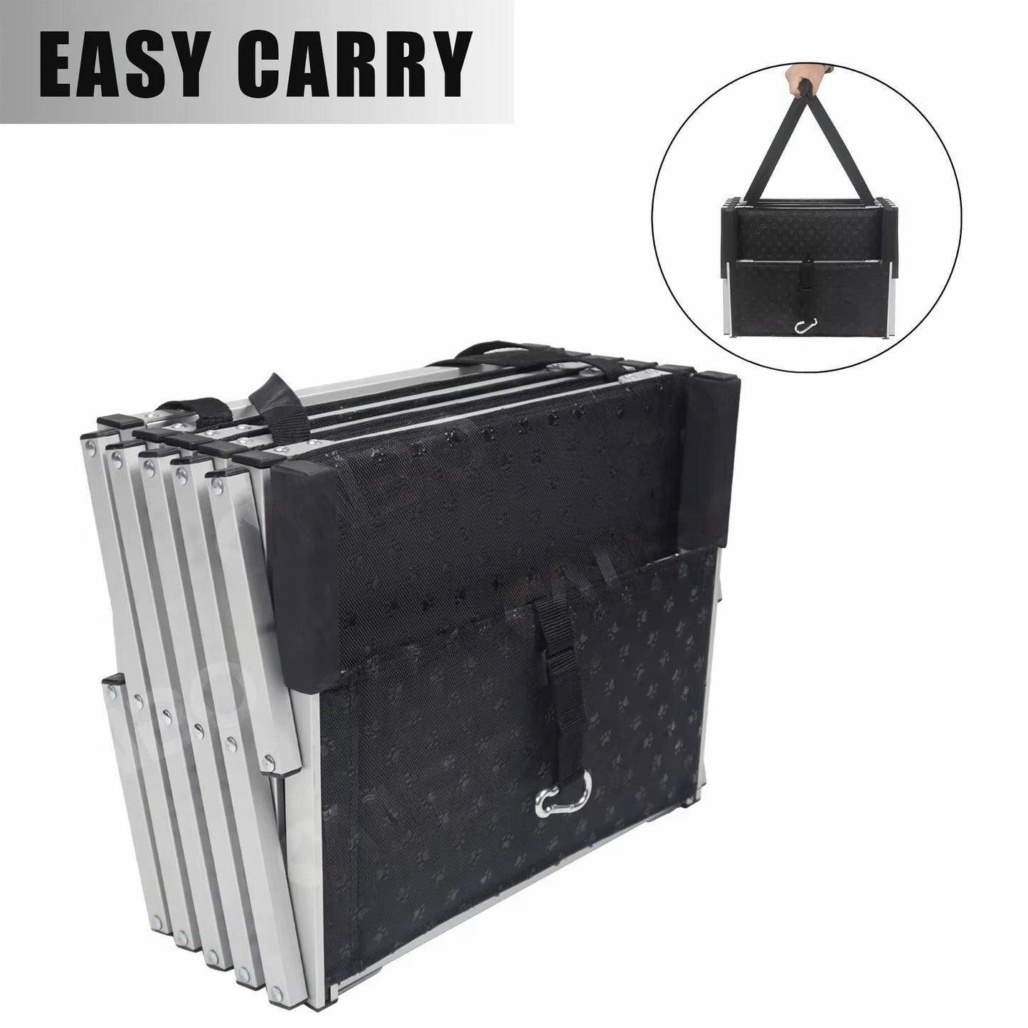 Portable Aluminum Folding Dog Ladder & Pet Stairs for Cars, SUVs, Trucks & Home | Heavy-Duty, Non-Slip, Travel-Friendly Ramp for Large Dogs