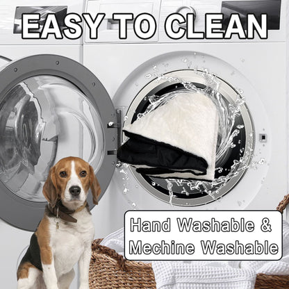 Winter Cozy Elevated Dog Bed | Portable & Foldable Plush Pet Bed | Removable & Washable for Small & Medium Dogs