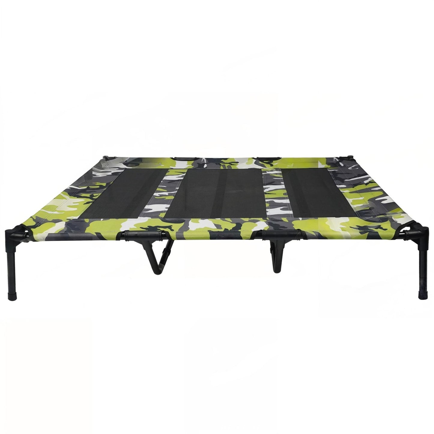 Camouflage Outdoor Elevated Dog Bed – Portable Breathable Pet Cot for Medium & Large Dogs