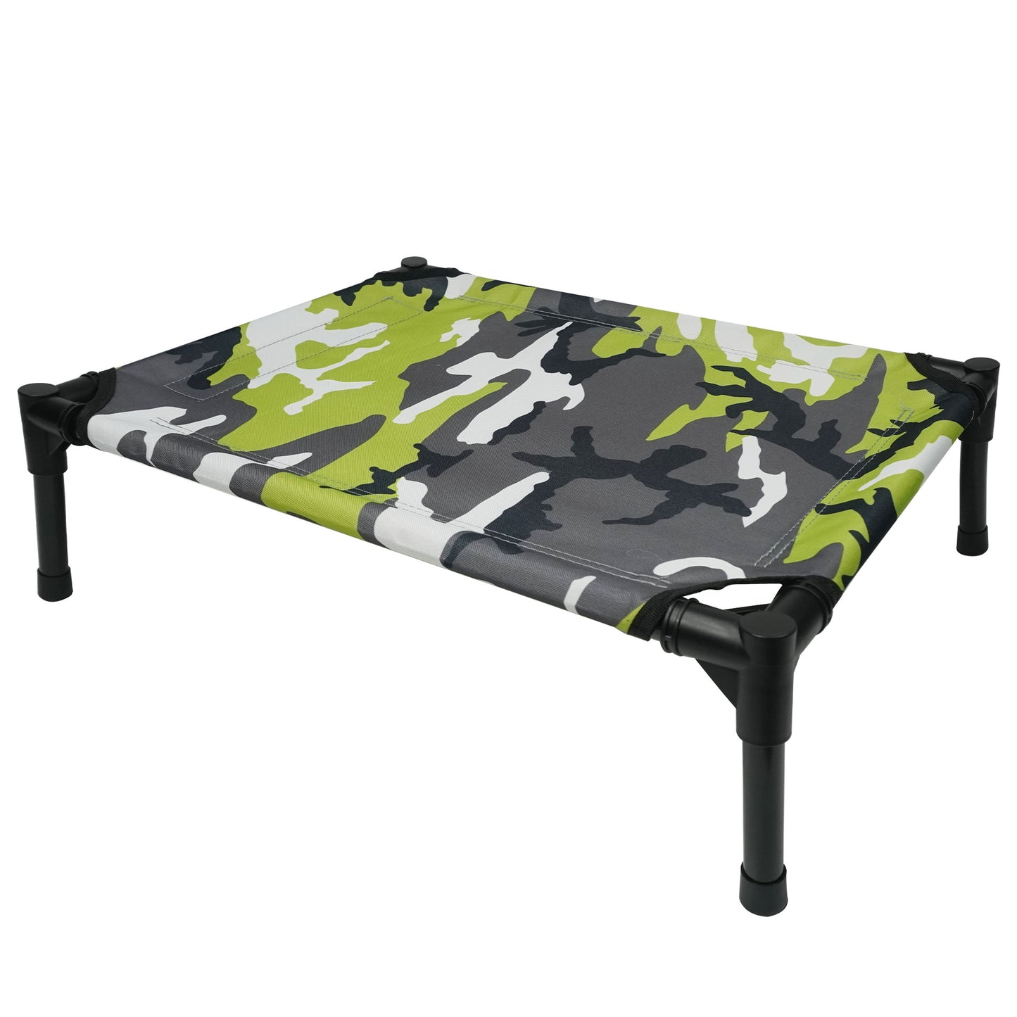 Camouflage Outdoor Elevated Dog Bed – Portable Breathable Pet Cot for Medium & Large Dogs