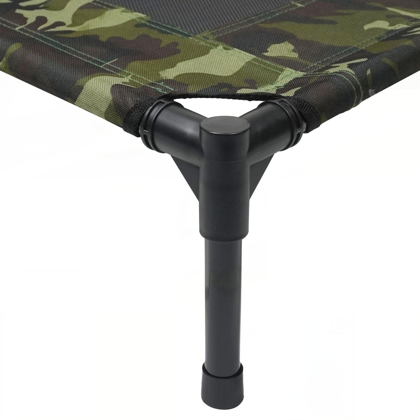 Camouflage Outdoor Elevated Dog Bed – Portable Breathable Pet Cot for Medium & Large Dogs