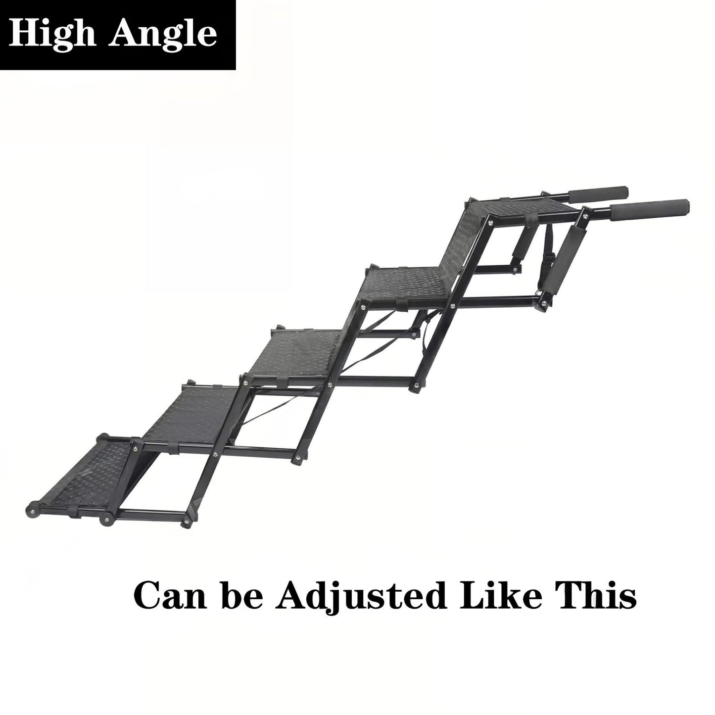 Portable & Foldable Dog Stairs for Cars | Non-Slip Aluminum Pet Ramp | Heavy Duty SUV & Truck Pet Ladder