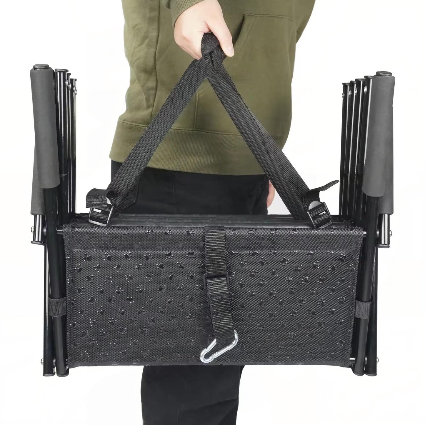Portable & Foldable Dog Stairs for Cars | Non-Slip Aluminum Pet Ramp | Heavy Duty SUV & Truck Pet Ladder