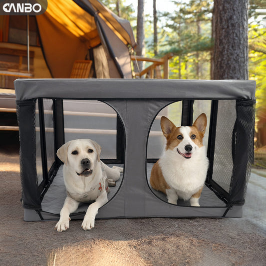 Portable Foldable Pet Playpen | Oxford Cloth Cat & Dog Crate | Large Breathable Pet House for Indoor, Outdoor & Travel