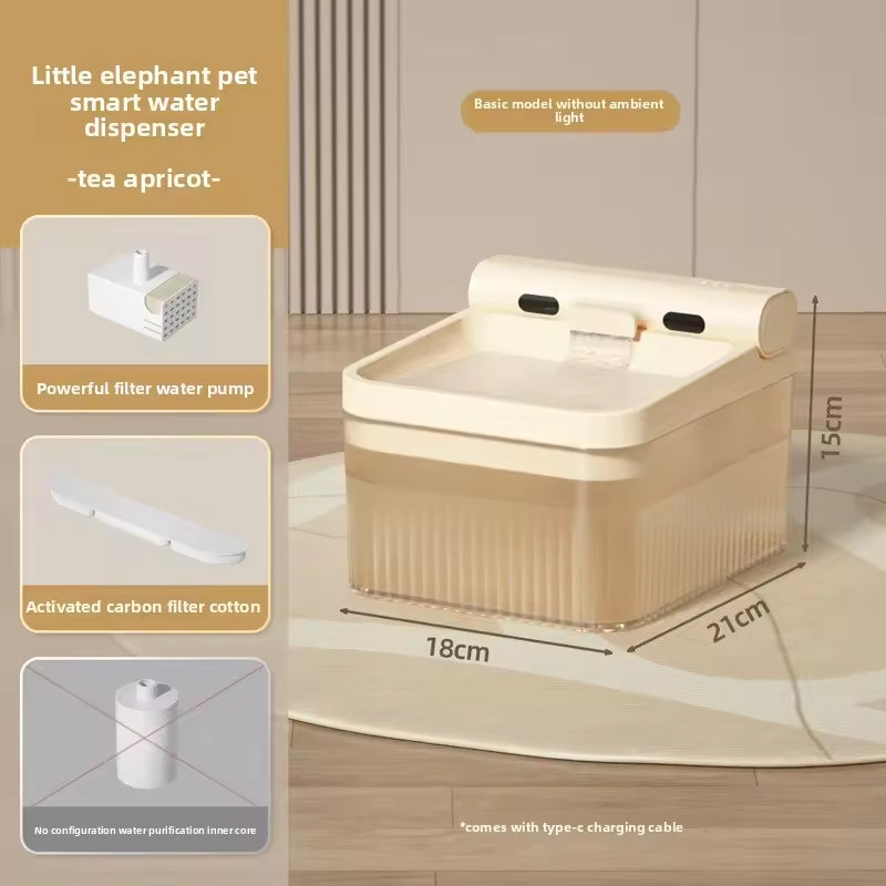 Smart Sensor Pet Water Fountain – 4L Wireless & Rechargeable Automatic Drinking Dispenser for Cats & Dogs – Hygienic, Easy-to-Clean, with Triple Filtration