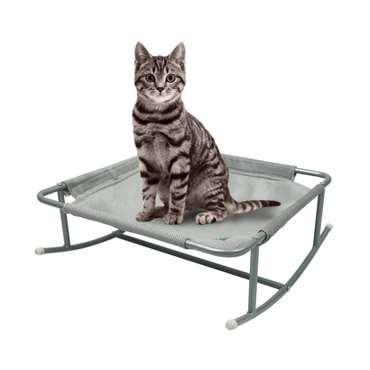 Pet Cat Hammock | Multi-functional Rocking Bed | Removable Washable Fabric | Elevated & Breathable Design | Durable Iron Frame
