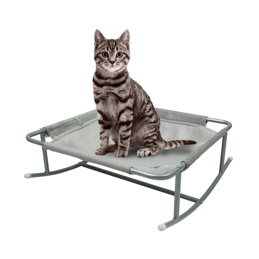 Pet Cat Hammock | Multi-functional Rocking Bed | Removable Washable Fabric | Elevated & Breathable Design | Durable Iron Frame