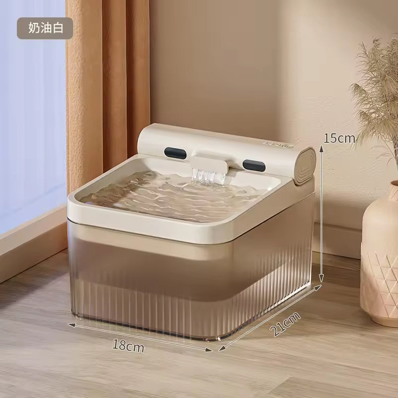 Smart Sensor Pet Water Fountain – 4L Wireless & Rechargeable Automatic Drinking Dispenser for Cats & Dogs – Hygienic, Easy-to-Clean, with Triple Filtration